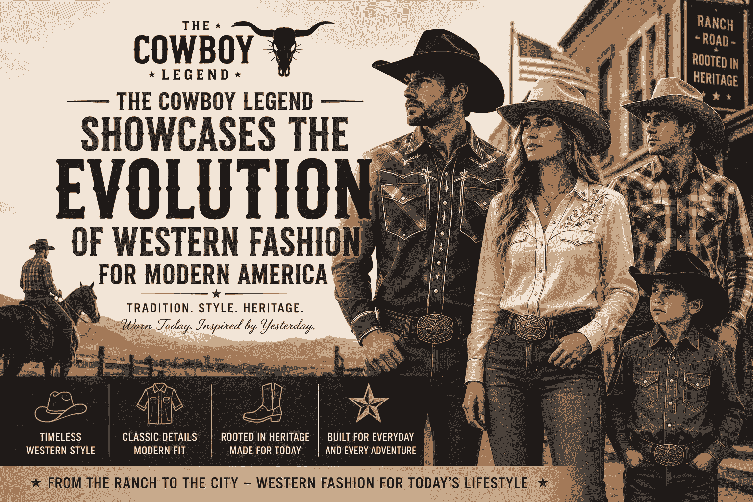 The Cowboy Legend Showcases the Evolution of Western Fashion for Modern America